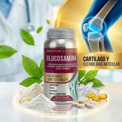 Glucosamina + Condroitina + MSM + Vitamina D3 | Soporte para Cartílago y Flexibilidad