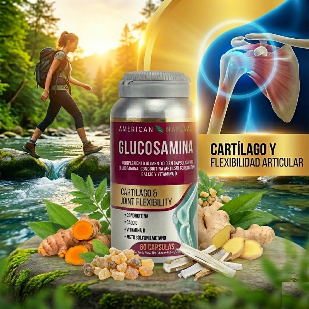 Glucosamina + Condroitina + MSM + Vitamina D3 | Soporte para Cartílago y Flexibilidad