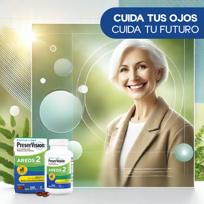 PreserVision AREDS 2 120 Cápsulas – Fórmula con Luteína, Zeaxantina, Zinc y Vitaminas para Salud Visual | Bausch + Lomb