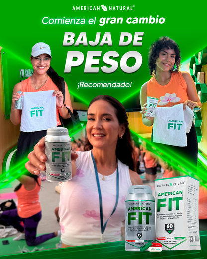 American FIT de American Natural 60 Cápsulas | Triple Acción Detox y Limpieza Digestiva
