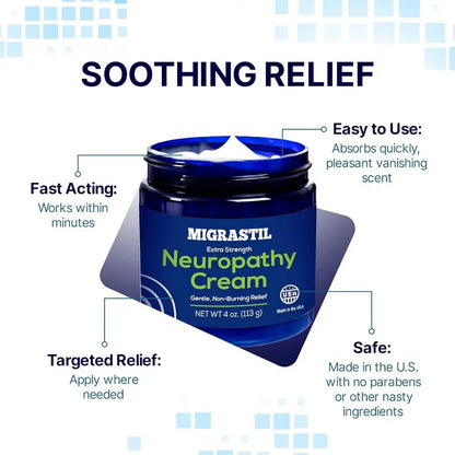 MIGRASTIL Neuropathy Cream | Fórmula Avanzada de Rápida Absorción