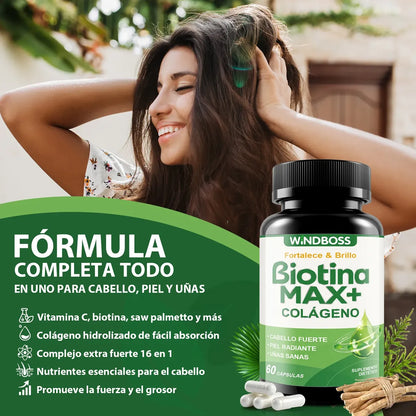 Biotina MAX+ Colágeno WINDBOSS