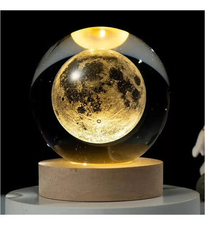 LAMPARA LUNA LLENA 3D FLOTANTE