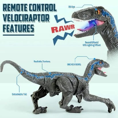DINOSAURIO VELOCIRAPTOR CON CONTROL REMOTO
