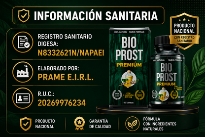 Bio Prost Premium con L-Arginina 800 mg | Vitalidad y Bienestar Masculino