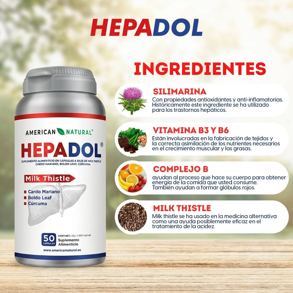 Hepadol American Natural | Apoyo Hepático y Salud del Hígado