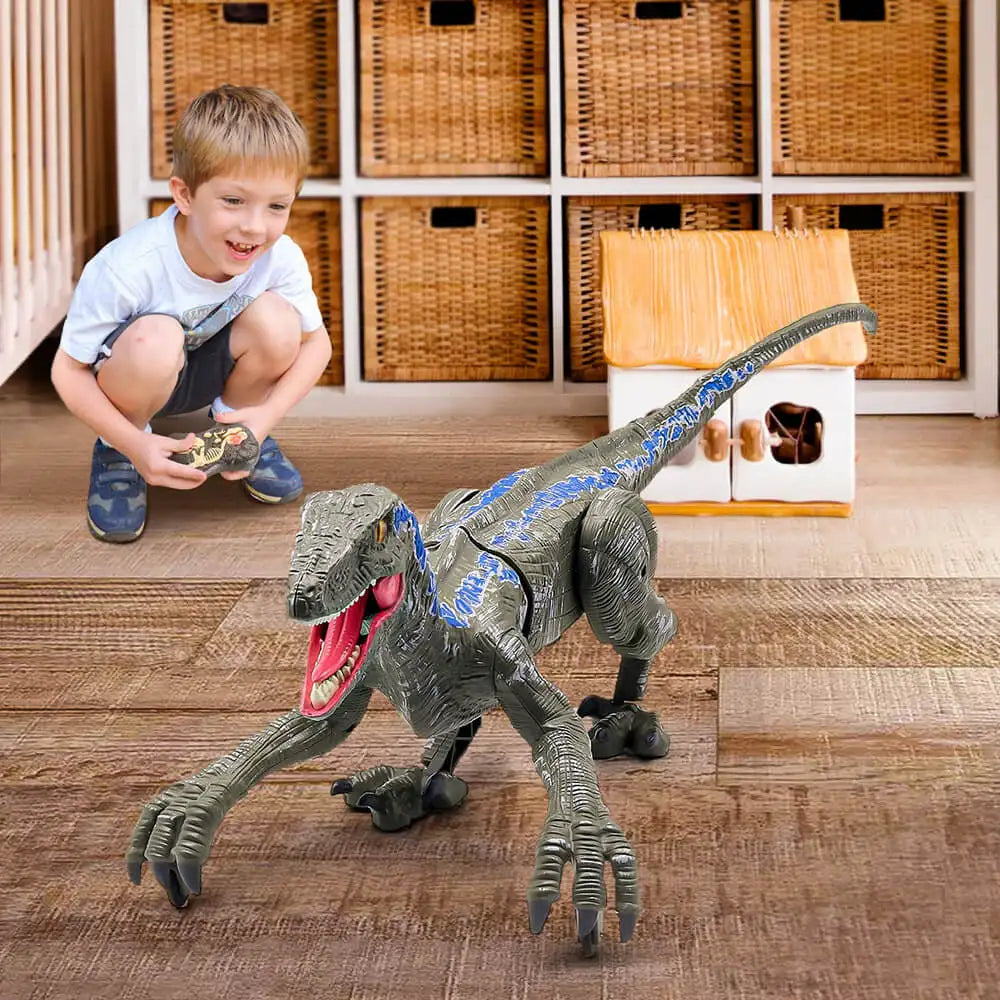DINOSAURIO VELOCIRAPTOR CON CONTROL REMOTO