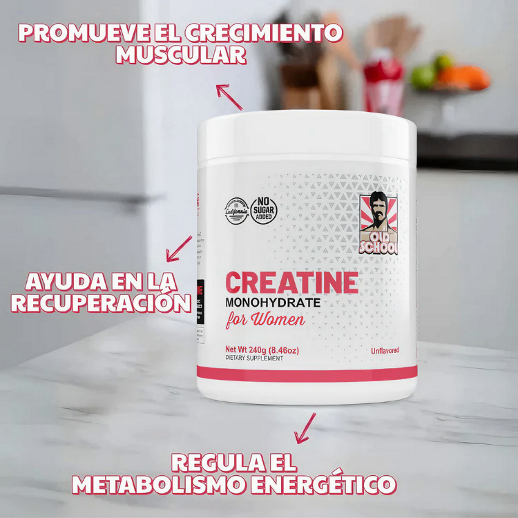 Creatina Monohidratada para Mujeres + Colágeno Hidrolizado 
Fuerza, Tonificación y Recuperación en 30 Días