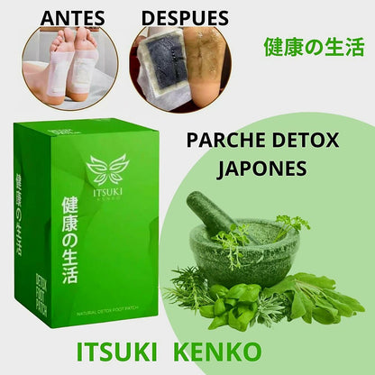 Parche Desintoxicante para Pies ITSUKI KENKO Original – Detox Natural Japonés, 30 Parches