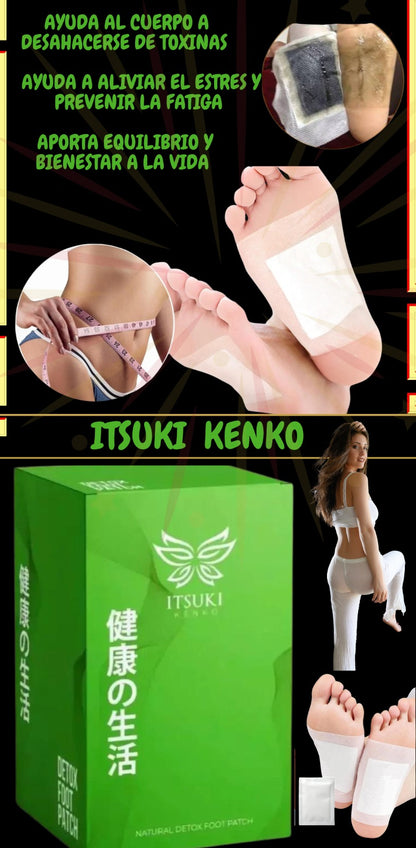 Parche Desintoxicante para Pies ITSUKI KENKO Original – Detox Natural Japonés, 30 Parches