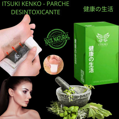 Parche Desintoxicante para Pies ITSUKI KENKO Original – Detox Natural Japonés, 30 Parches