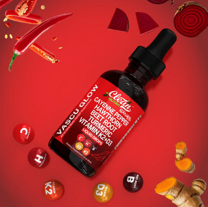 Vascu Glow Suplemento Natural para la Circulación y Energía | Remolacha, Cúrcuma, Ginseng y Vitaminas D3 K2