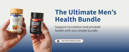 Duo Pack: Óxido Nítrico Booster 1500 mg + Prostate Health – Alta Potencia para Energía y Salud Prostática