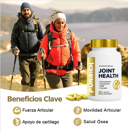 Joint Health con Glucosamina, Condroitina, MSM y Cúrcuma – 60 Cápsulas | Soporte y Recuperación Articular