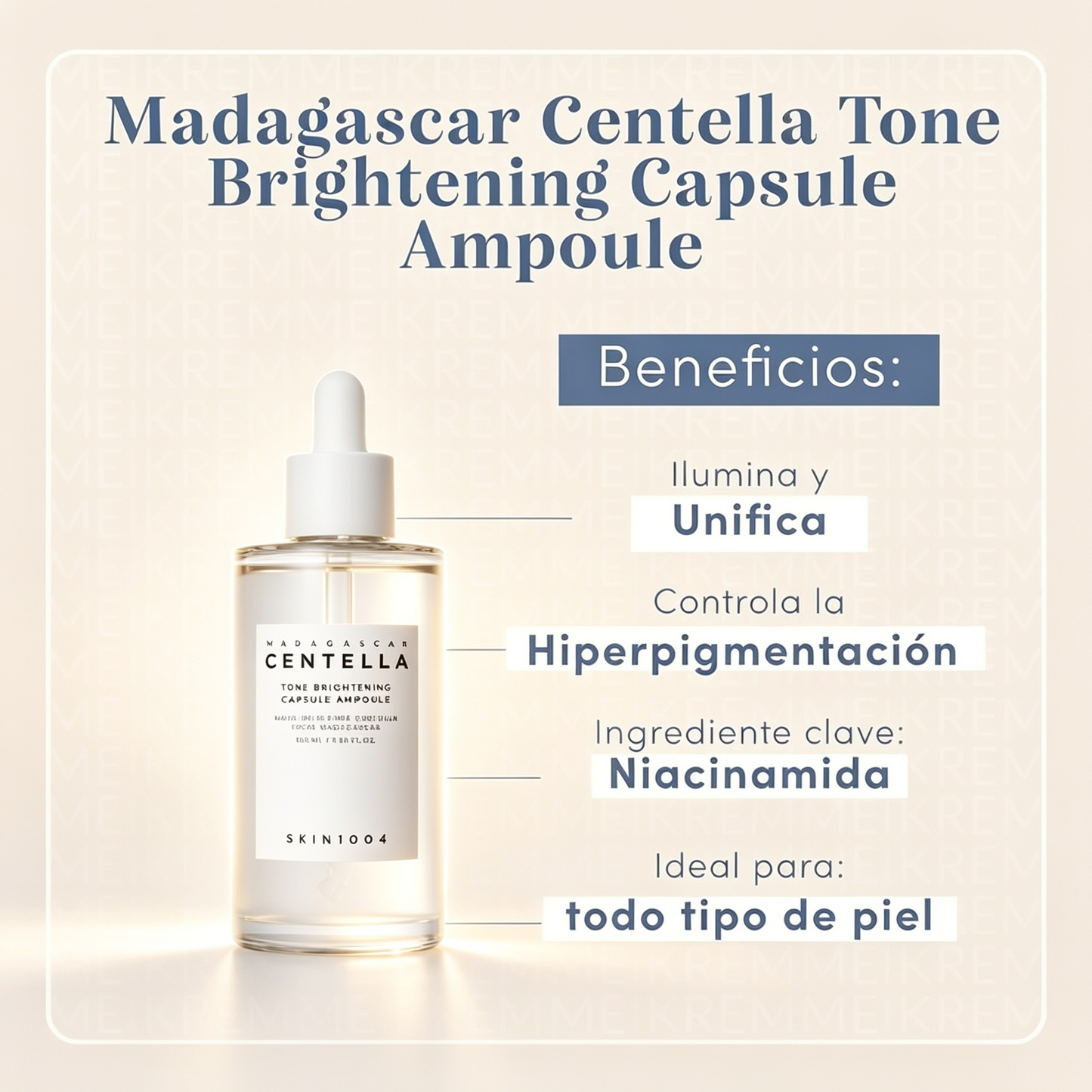 KR132-Madagascar Centella Ampolla iluminadora 100ml Skin1004