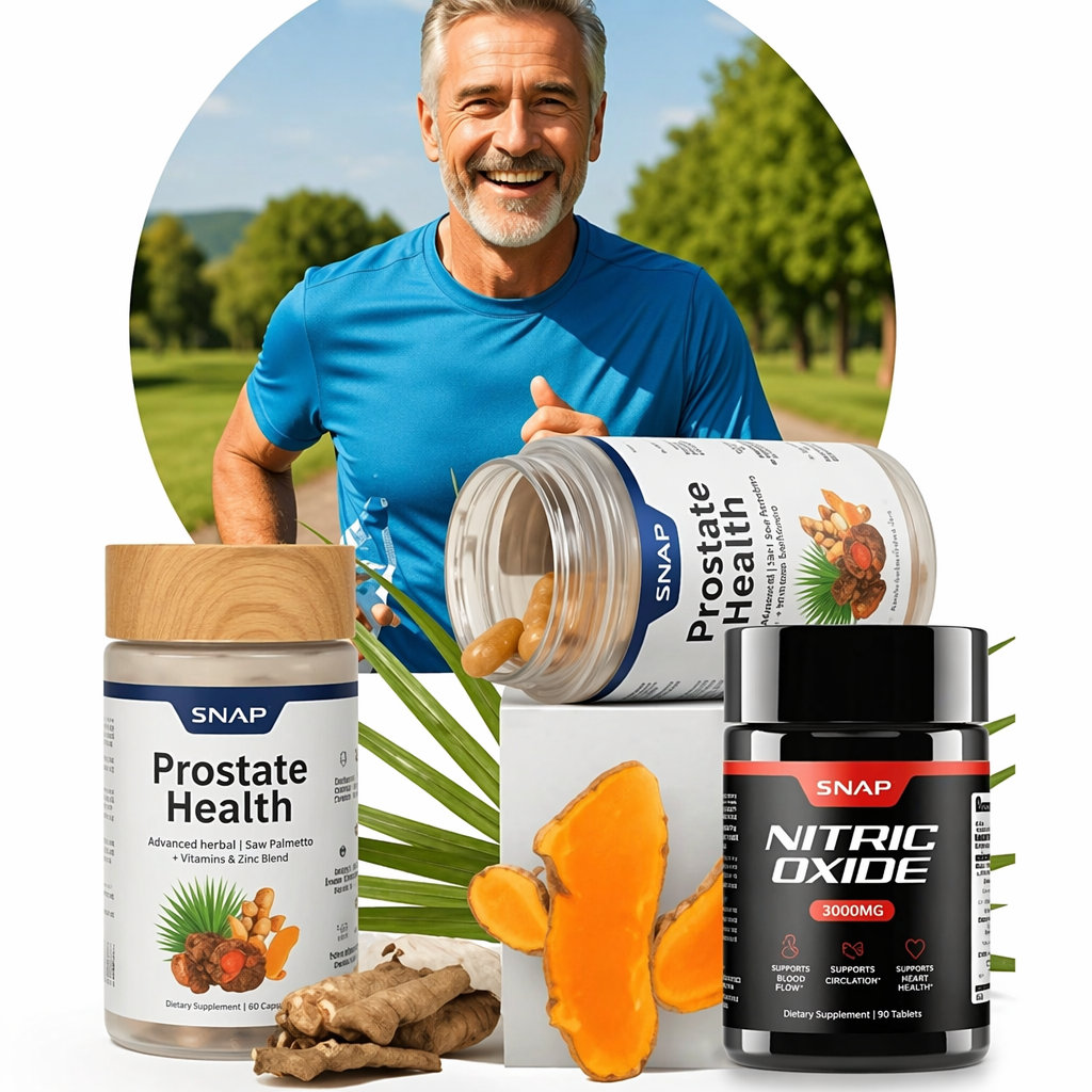 Duo Pack: Óxido Nítrico Booster 1500 mg + Prostate Health – Alta Potencia para Energía y Salud Prostática