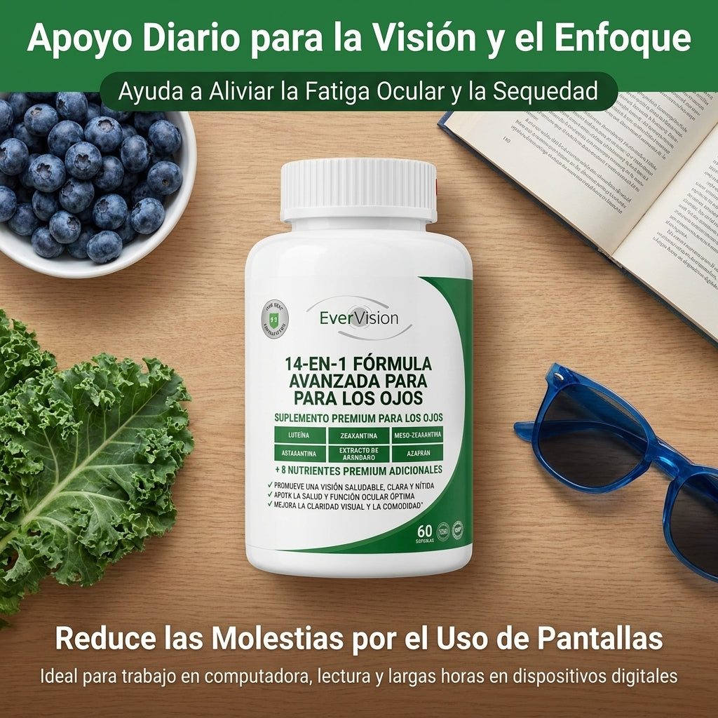 EverVision 14 en 1 | Luteína, Zeaxantina y Arándano para la Visión