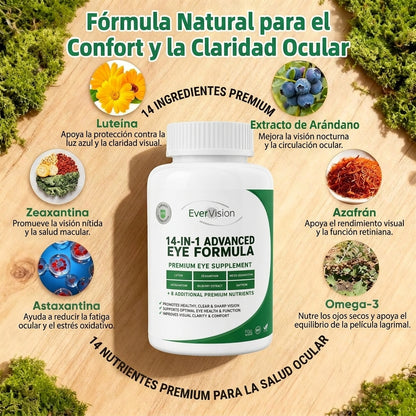 EverVision 14 en 1 | Luteína, Zeaxantina y Arándano para la Visión