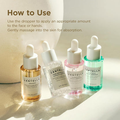 SKIN1004 Madagascar Centella Ampoule Kit | 4 Ampollas para Calma, Poros y Manchas