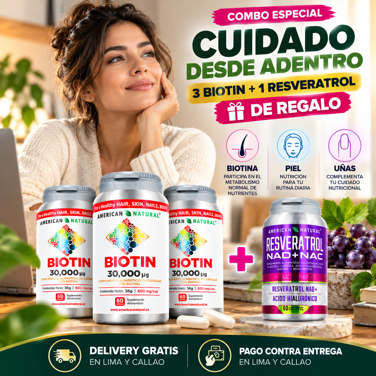 3 BIOTIN+ 1 RESVERATROL