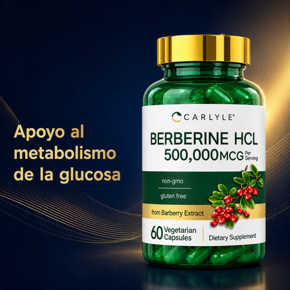Berberina HCL 500 mg Carlyle | 60 Cápsulas Vegetarianas