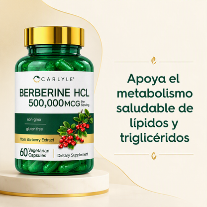 Berberina HCL 500 mg Carlyle | 60 Cápsulas Vegetarianas