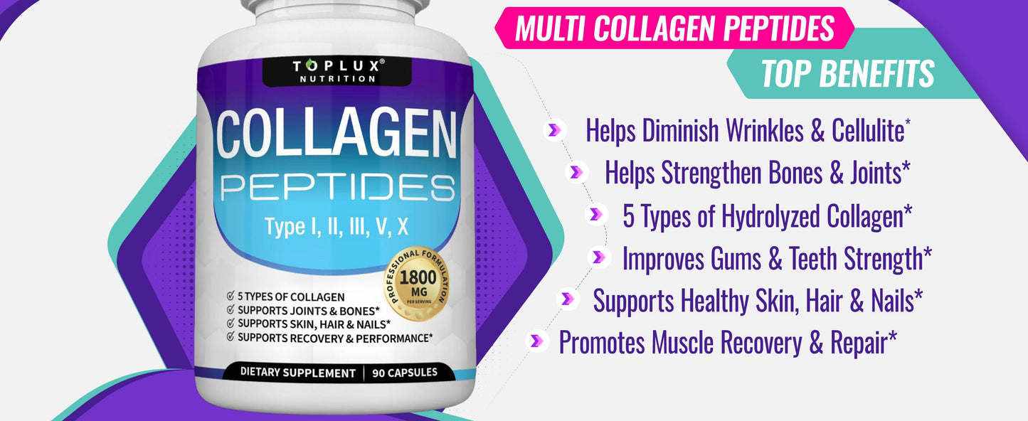 COLLAGENO TOPLUX 90 CAPSULAS Y 1800 MG