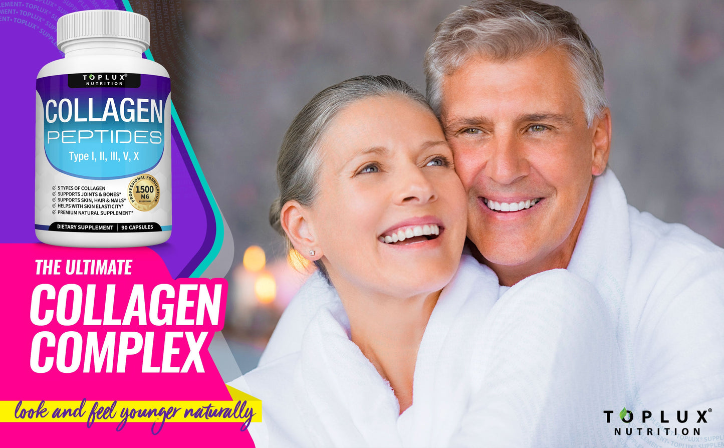 COLLAGENO TOPLUX 90 CAPSULAS Y 1800 MG