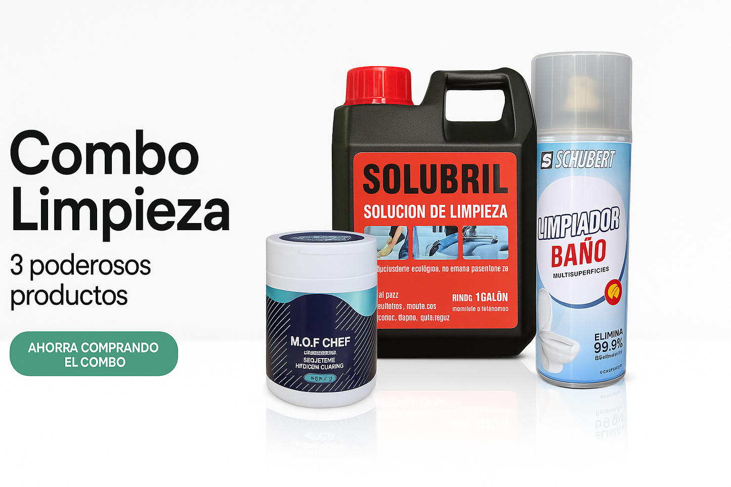 COMBO LIMPIEZA, 3 PODEROS PRODUCTOS
