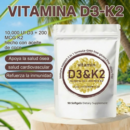 Vitamina D3 + K2 MK7 10,000 IU Alta Potencia | Microingredients