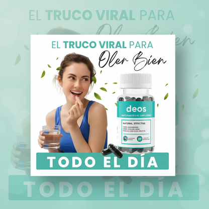 Desodorante Interno DEOS con Clorofila, Eucalipto y Menta – 30 Cápsulas Naturales