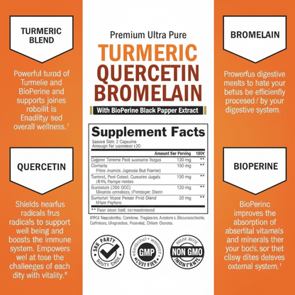 Cúrcuma Curcumina BioEmblem con BioPerine® | Movilidad Articular y Antioxidante