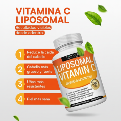 Vitamina C Liposomal TOPLUX Nutrition 2100 mg – 90 Cápsulas – Absorción Superior y Defensa Inmune