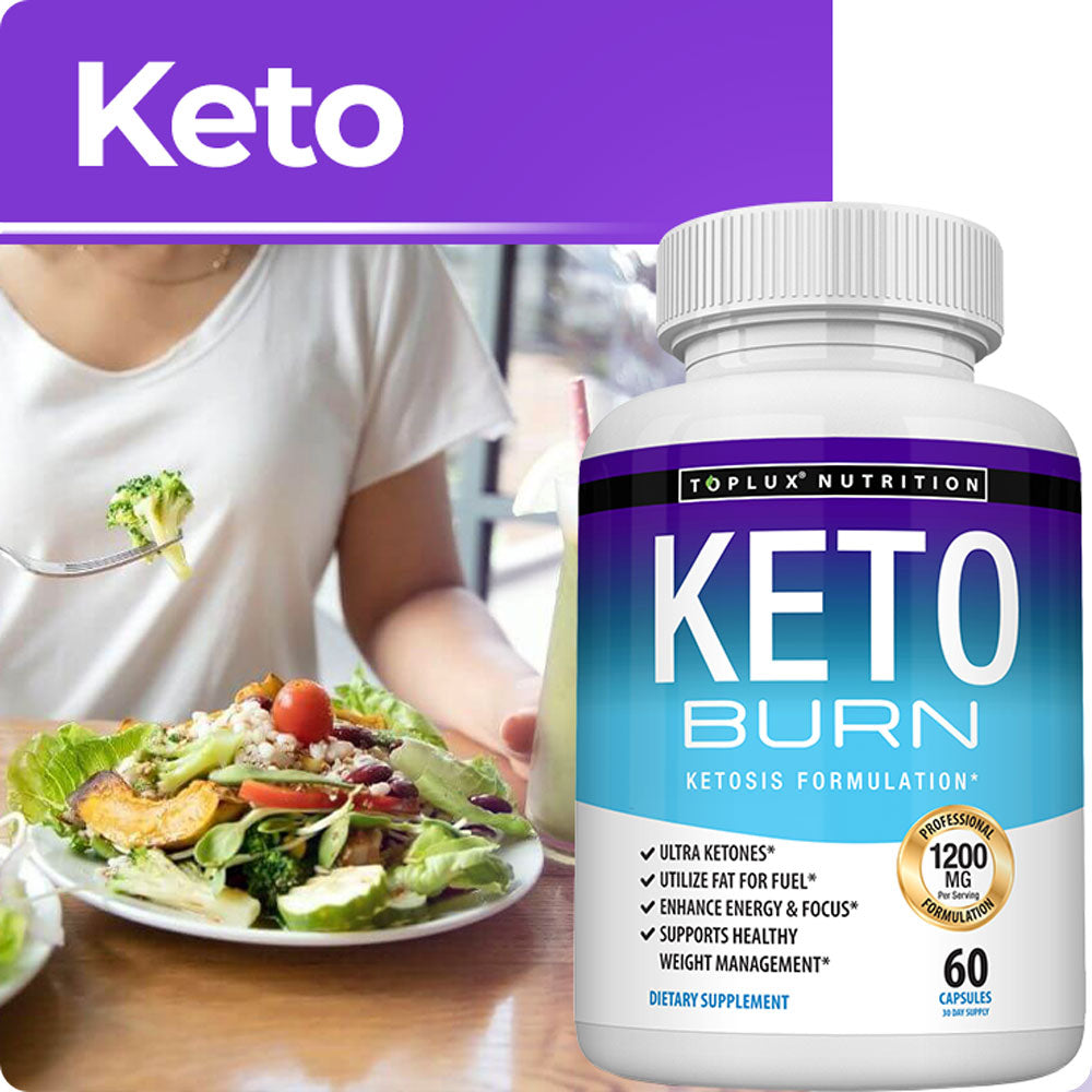 Keto Burn Toplux Nutrition 60 cápsulas – Fórmula avanzada para energía y quema de grasa