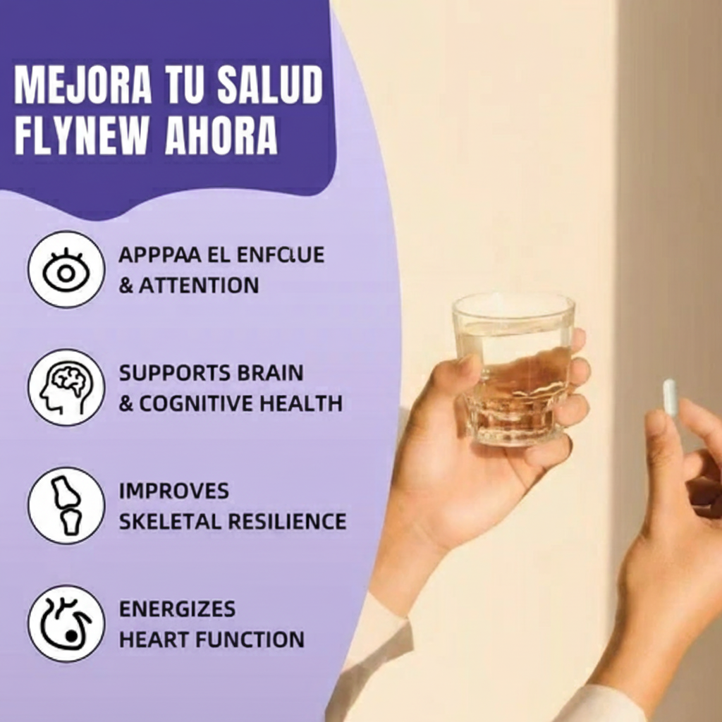 Multivitamínico Completo con 21 Vitaminas y Minerales | FLYNEW 60 Cápsulas