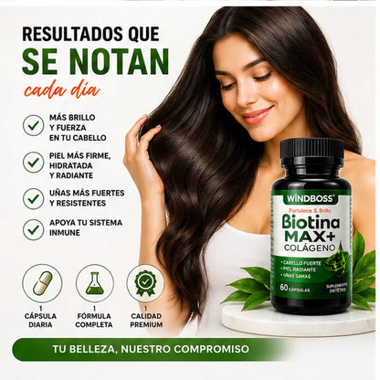 Biotina MAX+ Colágeno WINDBOSS