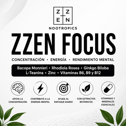 ZZEN Focus Original | Claridad Mental, Enfoque y Rendimiento Diario