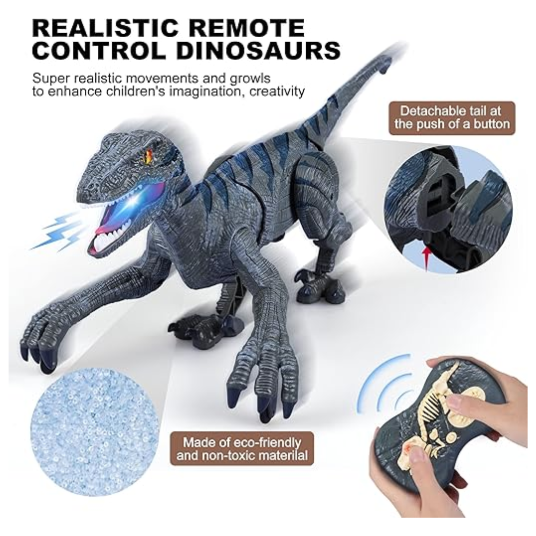 DINOSAURIO VELOCIRAPTOR CON CONTROL REMOTO