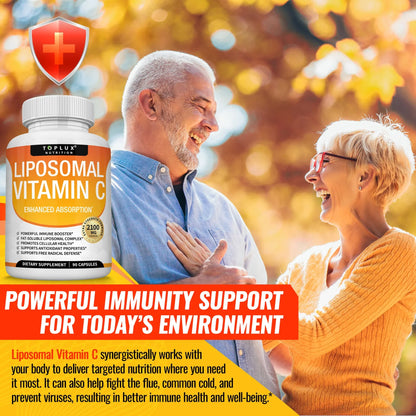 Vitamina C Liposomal TOPLUX Nutrition 2100 mg – 90 Cápsulas – Absorción Superior y Defensa Inmune