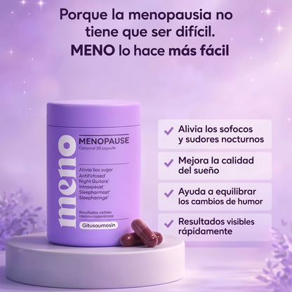 MENO Vitaminas para la menopausia | 60 cápsulas con Ashwagandha, Black Cohosh y Vitaminas