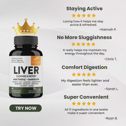 Liver Cleanse & Detox 11 en 1 | Apoyo Natural para el Hígado