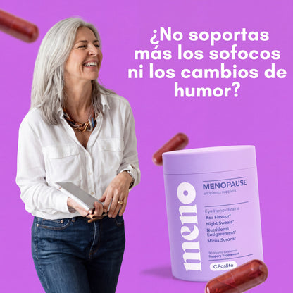 MENO Vitaminas para la menopausia | 60 cápsulas con Ashwagandha, Black Cohosh y Vitaminas