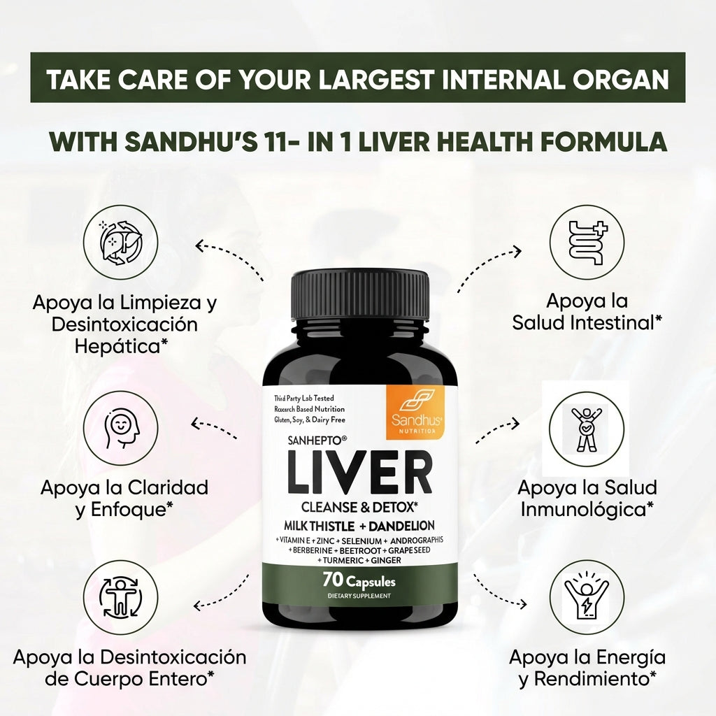 Liver Cleanse & Detox 11 en 1 | Apoyo Natural para el Hígado