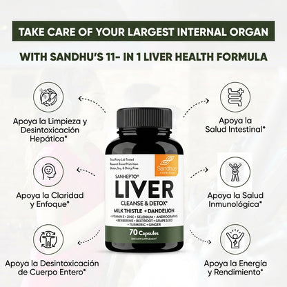 Liver Cleanse & Detox 11 en 1 | Apoyo Natural para el Hígado