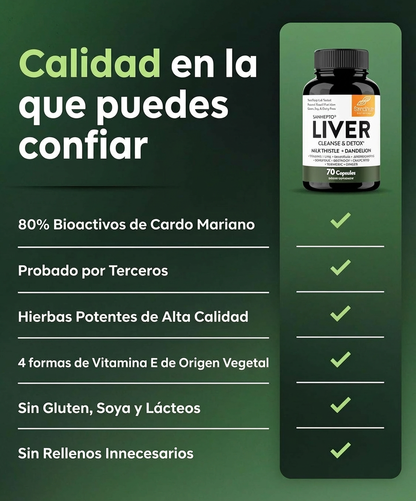 Liver Cleanse & Detox 11 en 1 | Apoyo Natural para el Hígado