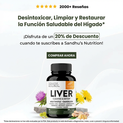 Liver Cleanse & Detox 11 en 1 | Apoyo Natural para el Hígado