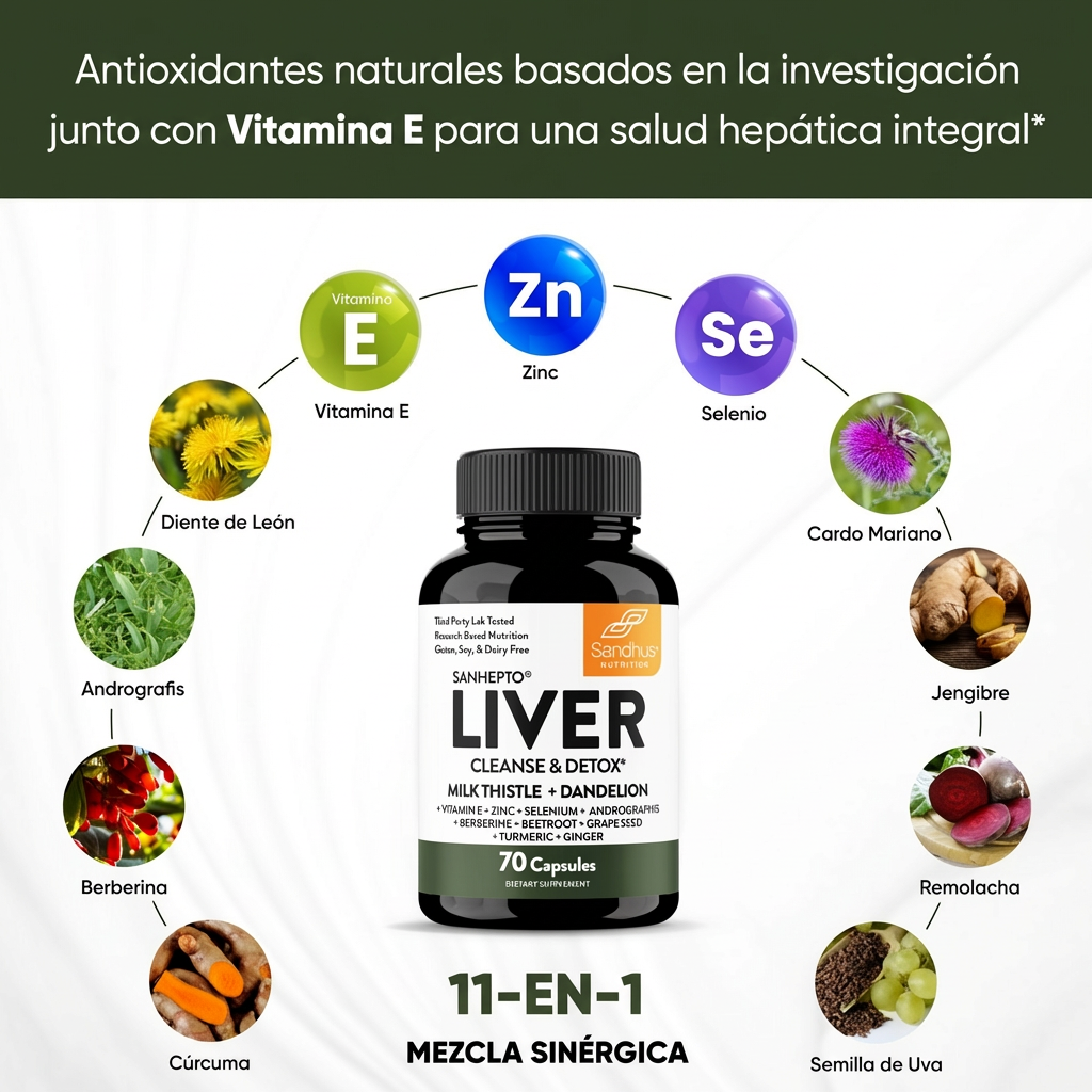 Liver Cleanse & Detox 11 en 1 | Apoyo Natural para el Hígado