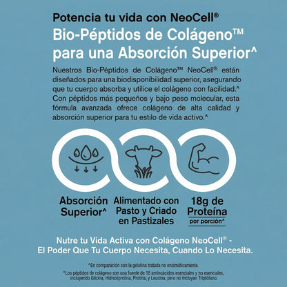 NeoCell Collagen Bio-Peptides 400g – Colágeno Premium de Alta Absorción para Piel, Cabello, Uñas y Articulaciones.