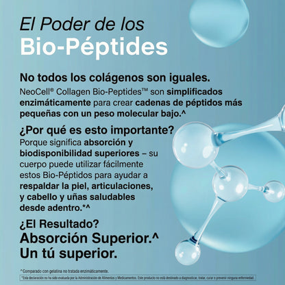 NeoCell Collagen Bio-Peptides 400g – Colágeno Premium de Alta Absorción para Piel, Cabello, Uñas y Articulaciones.