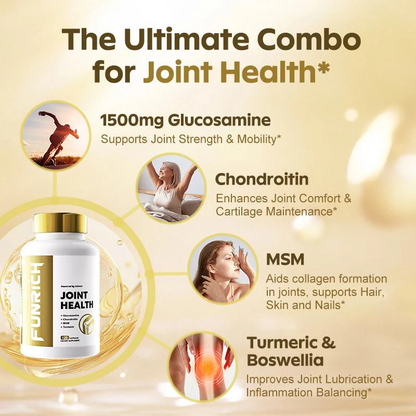 Joint Health con Glucosamina, Condroitina, MSM y Cúrcuma – 60 Cápsulas | Soporte y Recuperación Articular